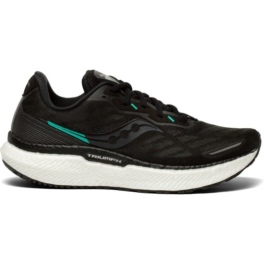 Women's Saucony Triumph 19, Black/White, 7.5 D Wide